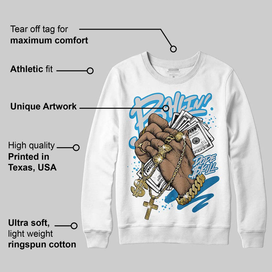Military Blue 4s DopeSkill Sweatshirt Always Ballin' Graphic