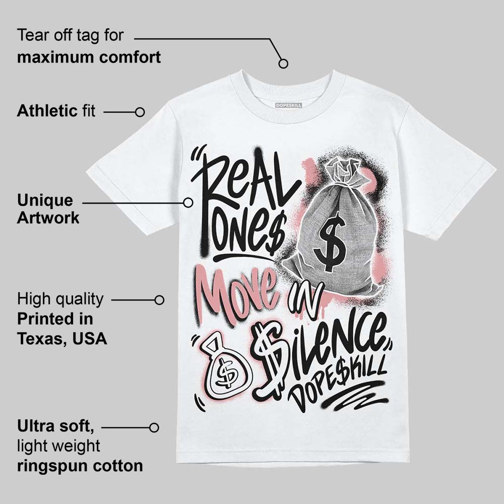 Harris Tweed x Black/Phantom Dunk DopeSkill T-Shirt Real Ones Move In Silence Graphic
