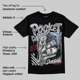 Black Metallic Reimagined 5s DopeSkill T-Shirt Pocket Change Graphic