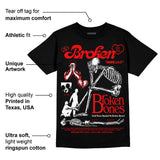 Red Collection DopeSkill T-Shirt Broken Bones Graphic