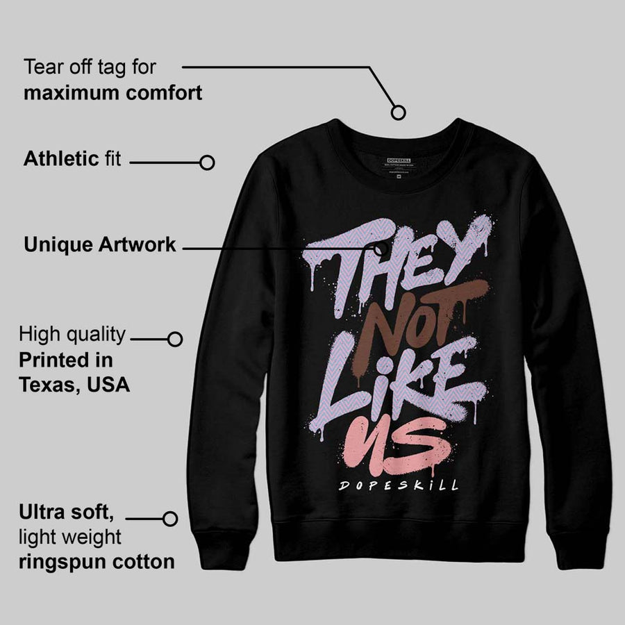 Harris Tweed x Denim Turquoise Dunk DopeSkill Sweatshirt They Not Like Us Graphic