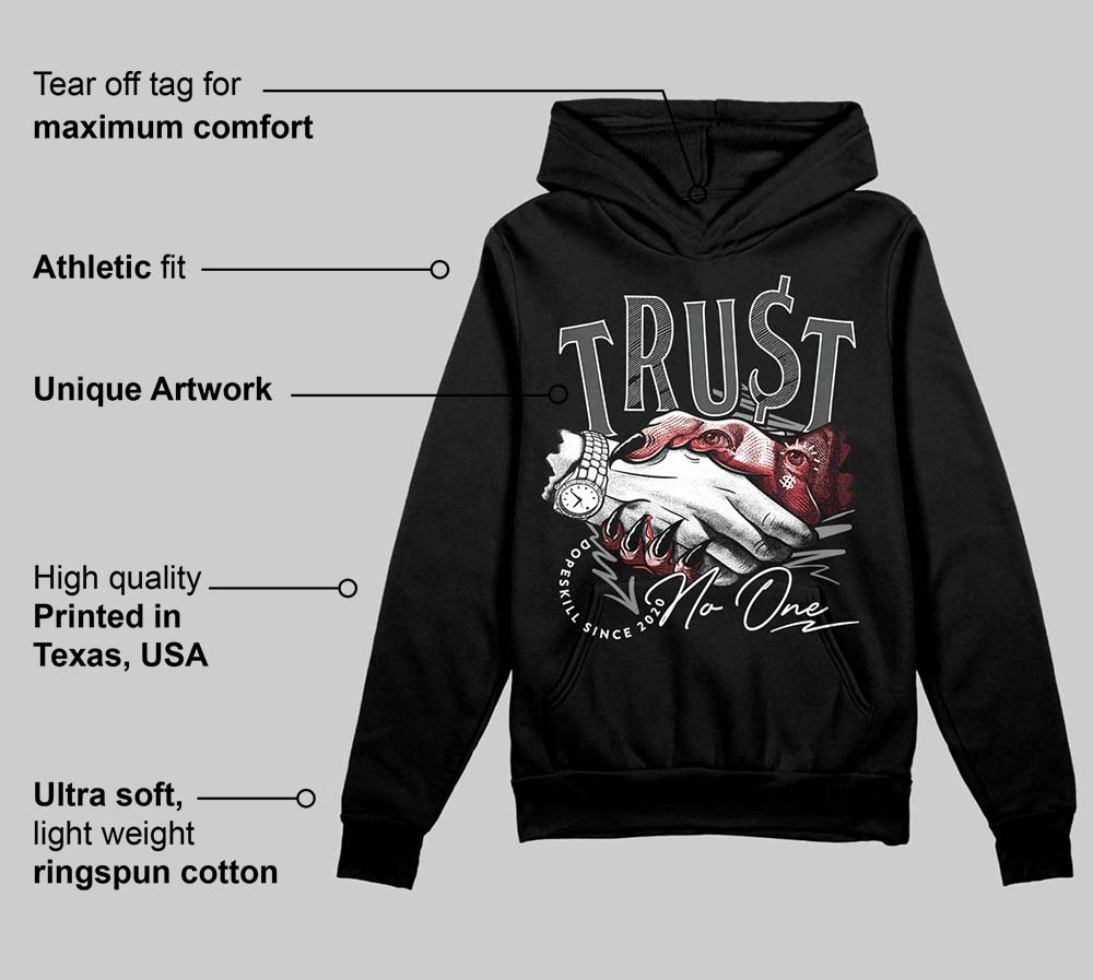 Black Cat 4s DopeSkill Hoodie Sweatshirt Trust No One Graphic