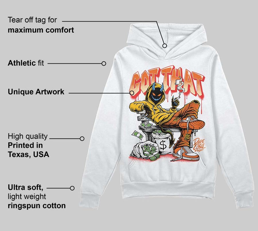 Orange Black White DopeSkill Hoodie Sweatshirt Got That Graphic