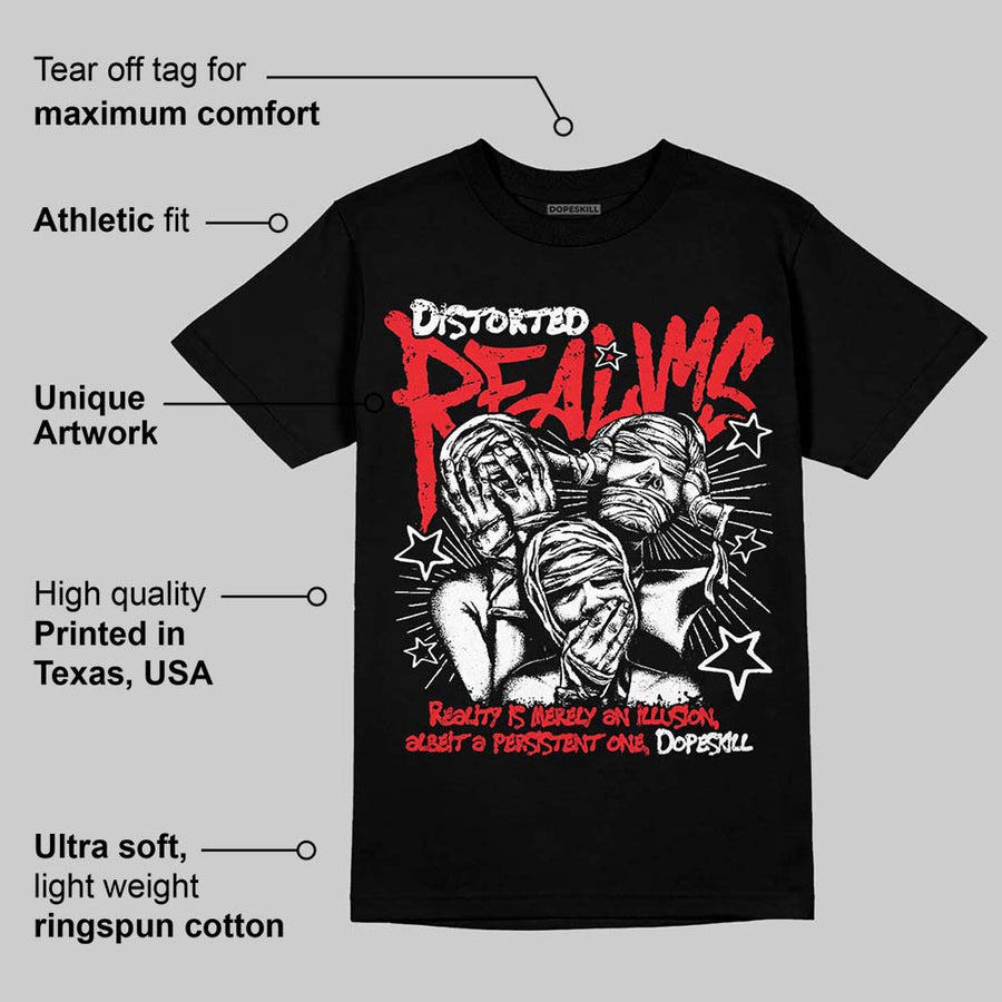 Red Collection DopeSkill T-Shirt Distorted Realms Graphic
