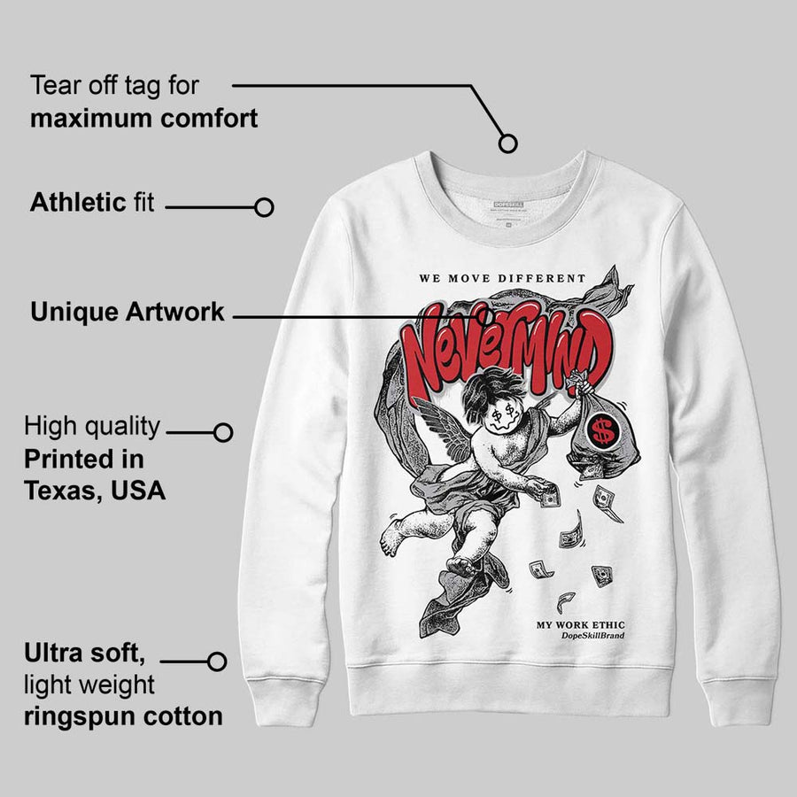 White Cement 4s DopeSkill Sweatshirt Nevermind Graphic