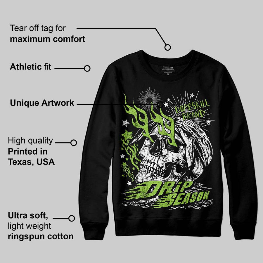 Neon Green Collection DopeSkill Sweatshirt Drip Season Graphic