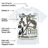 Olive Collection DopeSkill T-Shirt Broken Bones Graphic