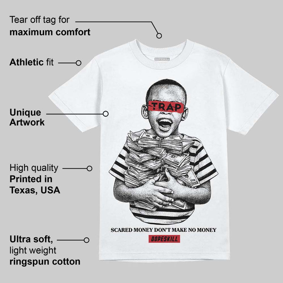 Flight Club 4s DopeSkill T-Shirt Scared Money Don't Make No Money Graphic