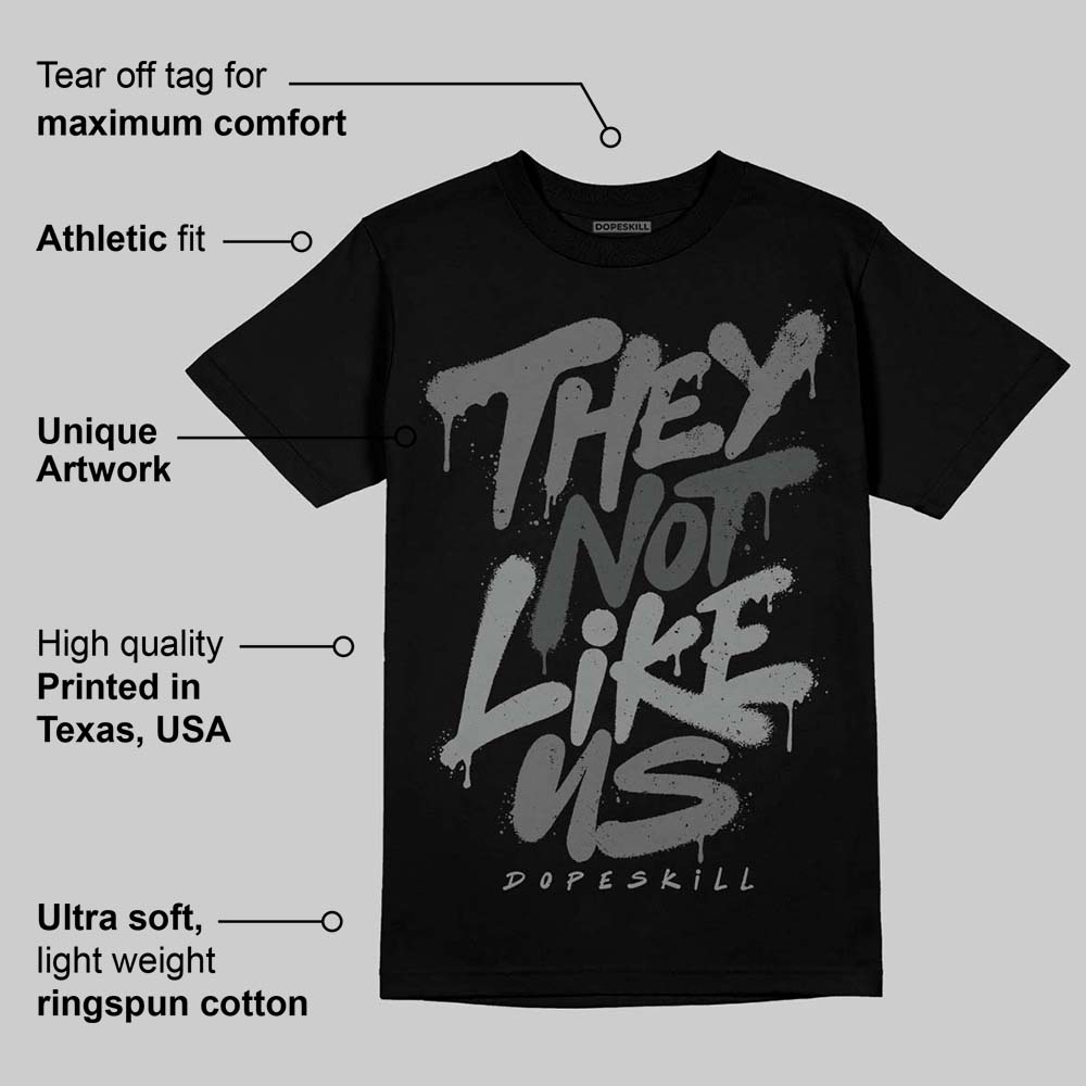 Black Cat 4s DopeSkill T-Shirt They Not Like Us Graphic