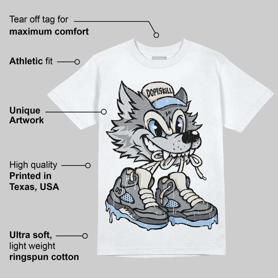 Wolf Grey 5s DopeSkill T-Shirt Wolf Grey 5s Graphic
