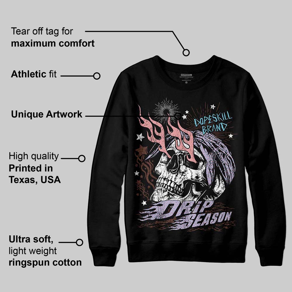Harris Tweed x Denim Turquoise Dunk DopeSkill Sweatshirt Drip Season Graphic