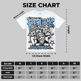 University Blue 6s DopeSkill Oversize Print T-Shirt Distorted Realms Graphic
