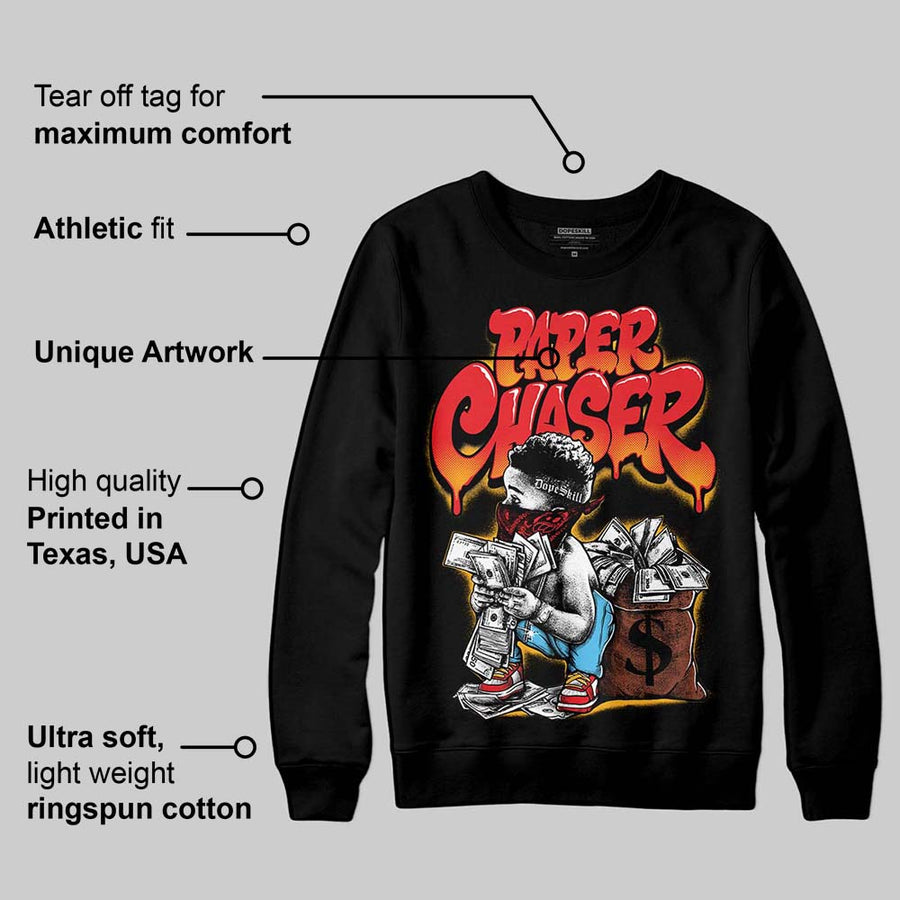 Red 'Paper Chaser Boy' DopeSkill Graphic Sweatshirt
