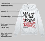 Flight Club 4s DopeSkill Hoodie Sweatshirt Money Is Our Motive Typo Graphic