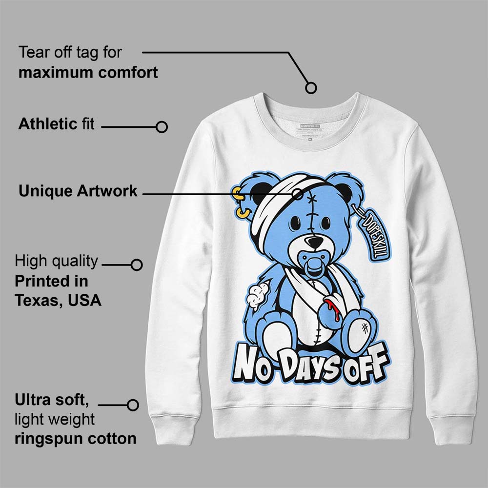 Powder Blue 9s DopeSkill Sweatshirt Hurt Bear Graphic