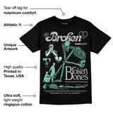 Green Glow 3s DopeSkill T-Shirt Broken Bones Graphic