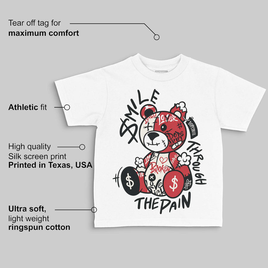 Flight Club 4s DopeSkill Toddler Kids T-shirt Smile Through The Pain Graphic