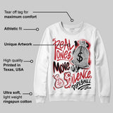 Fire Red “Black Tongue” 5s DopeSkill Sweatshirt Real Ones Move In Silence Graphic