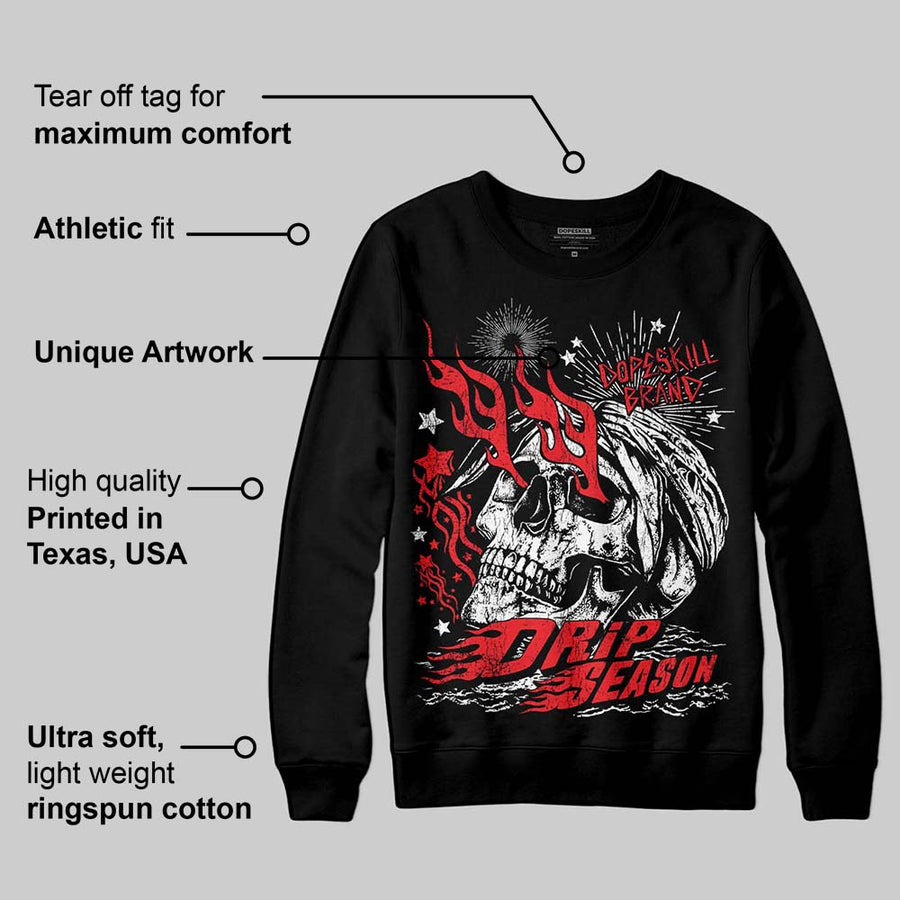 Red Collection DopeSkill Sweatshirt Drip Season Graphic