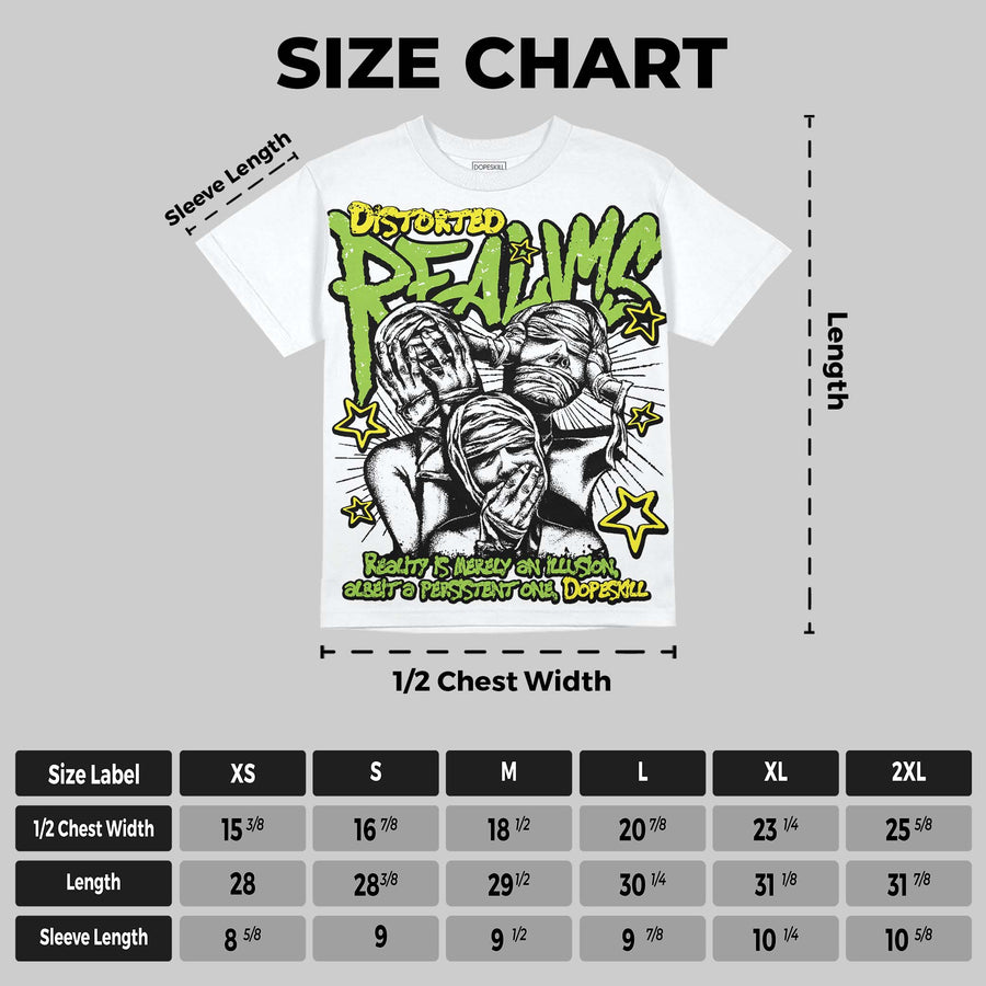 Neon Green Collection DopeSkill Oversize Print T-Shirt Distorted Realms Graphic