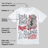 Cement Grey 3s DopeSkill T-Shirt Real Ones Move In Silence Graphic