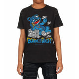 Military Blue 4s DopeSkill Toddler Kids T-shirt Born To Be Rich Graphic