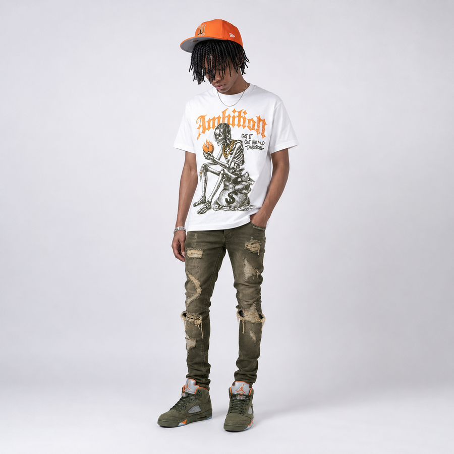 Olive 5s DopeSkill T-Shirt Ambition Graphic