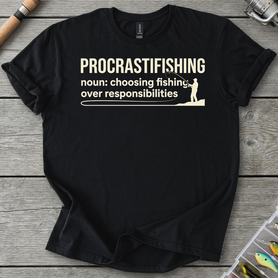 Procrastifishing Funny Definition T-Shirt