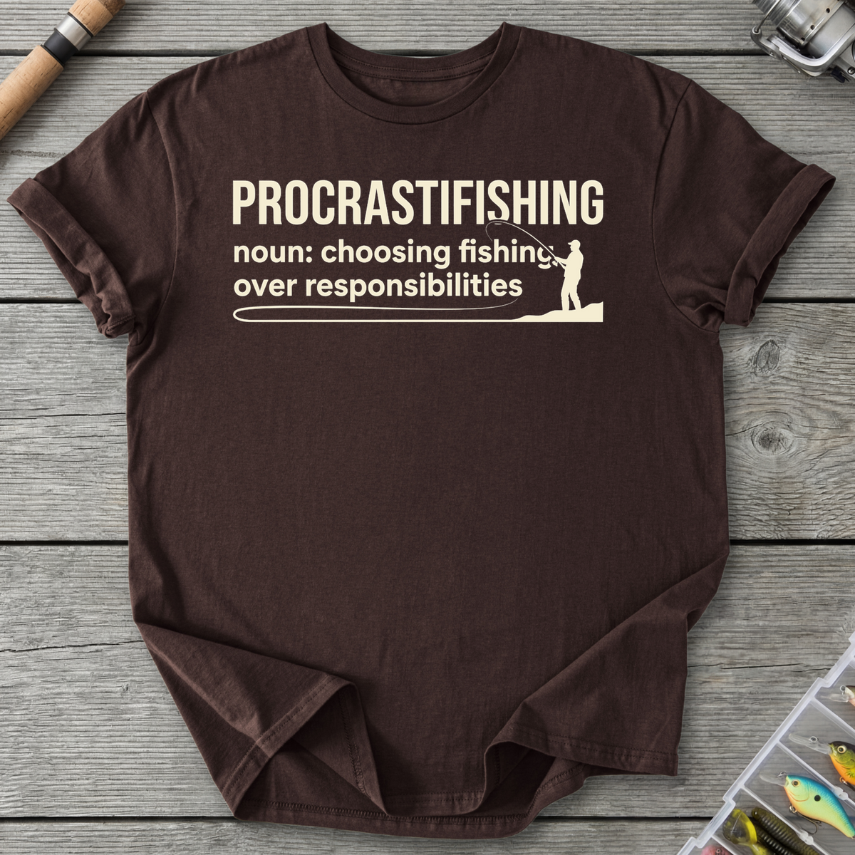 Procrastifishing Funny Definition T-Shirt