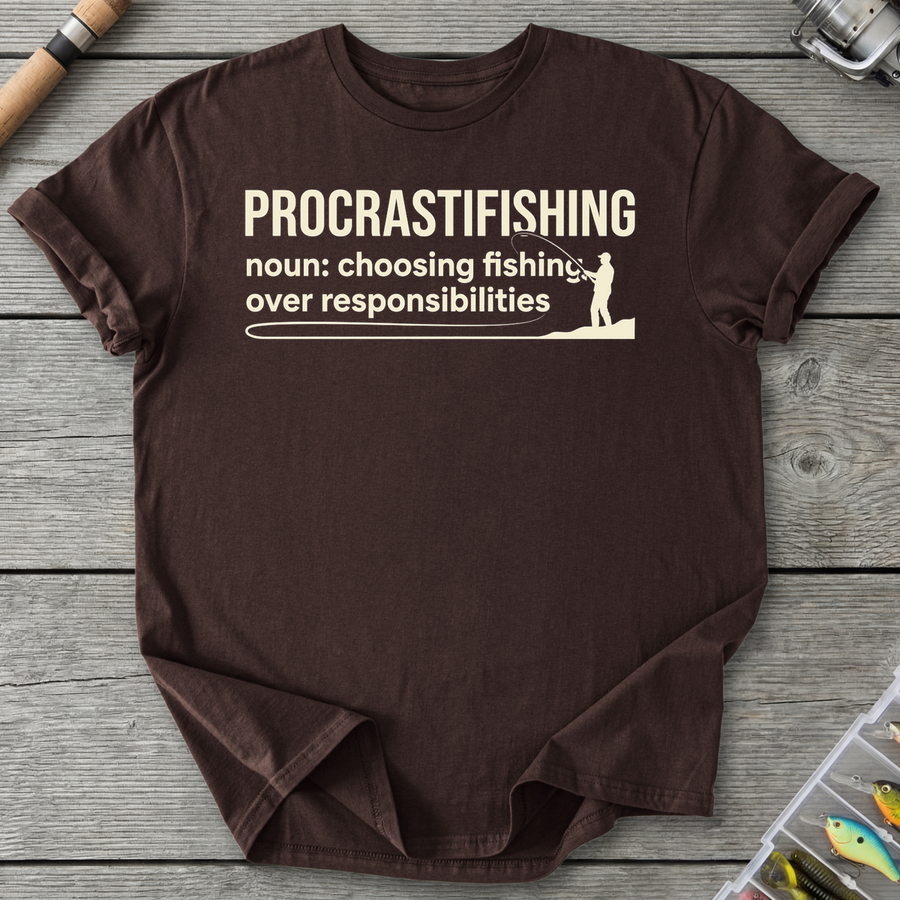 Procrastifishing Funny Definition T-Shirt
