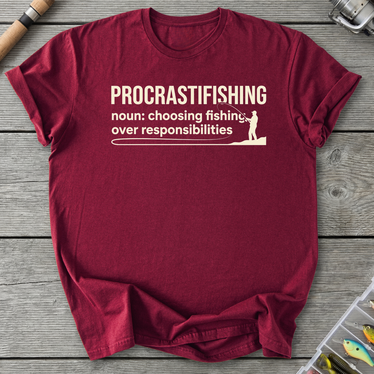 Procrastifishing Funny Definition T-Shirt