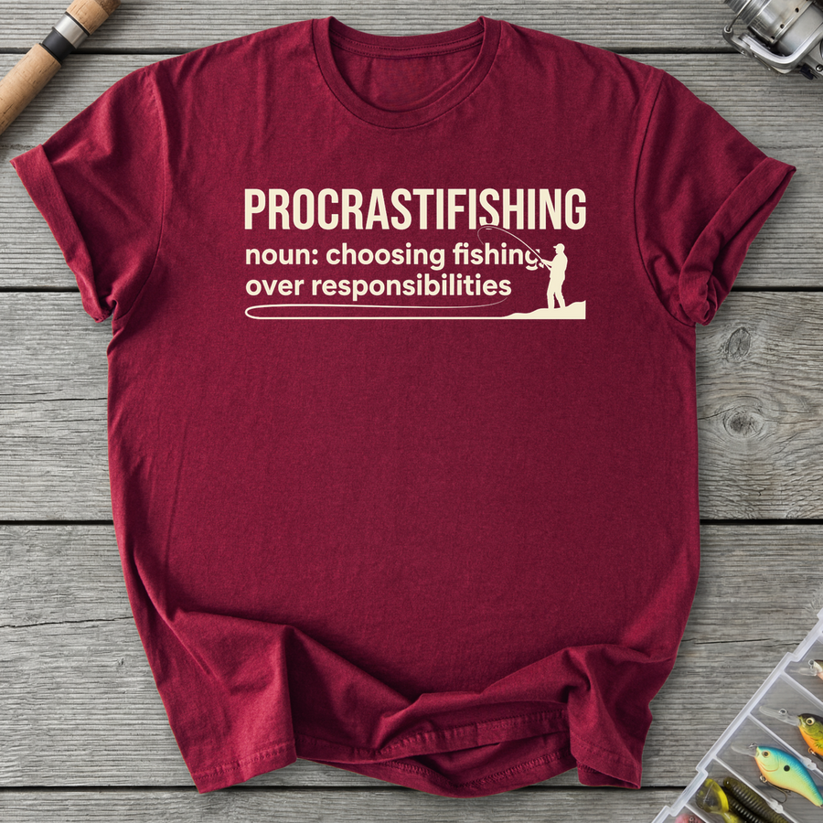 Procrastifishing Funny Definition T-Shirt