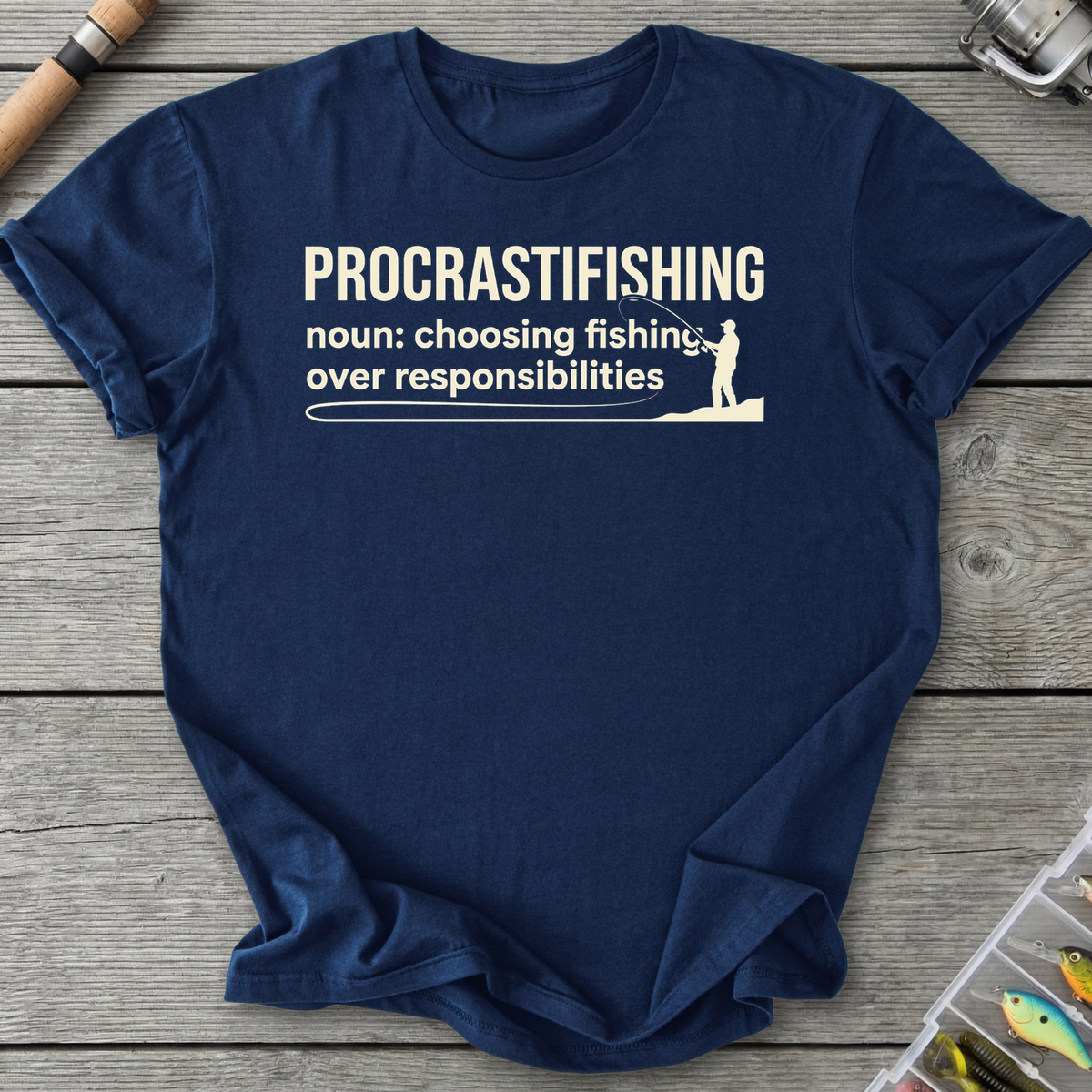 Procrastifishing Funny Definition T-Shirt