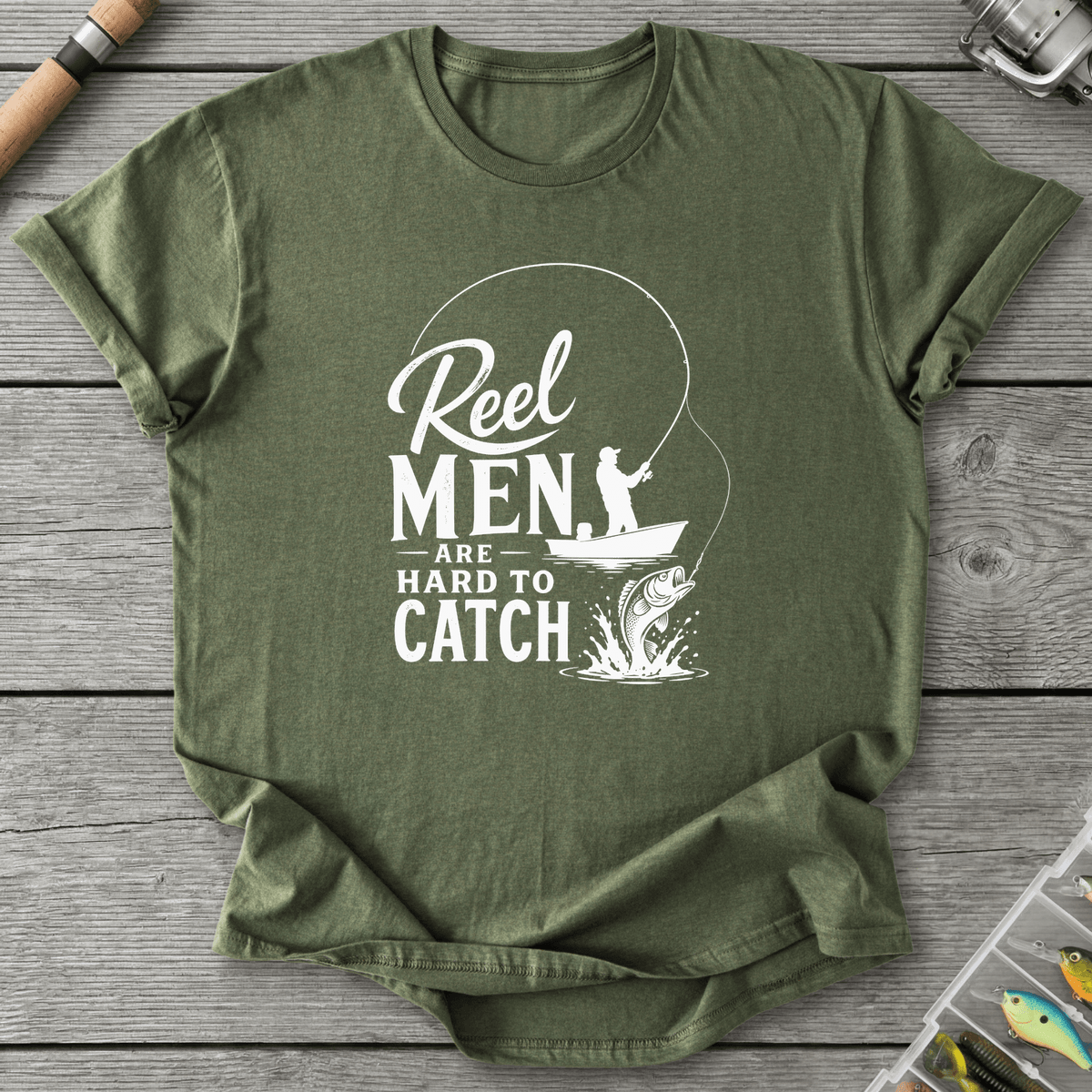 Reel Men Hard To Catch T-Shirt