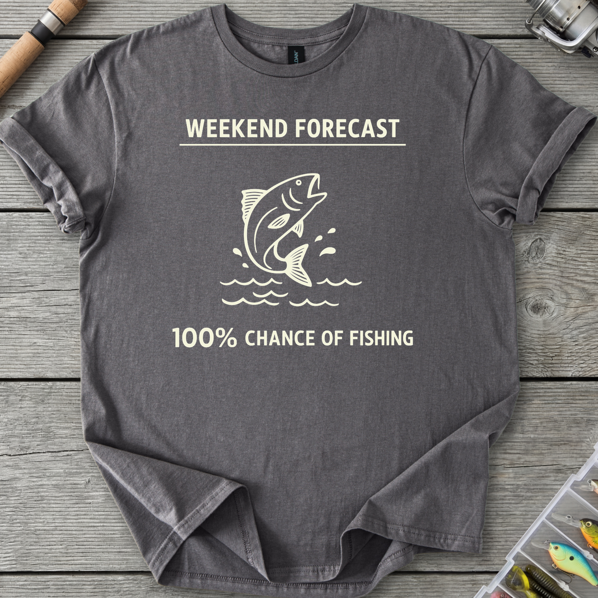 100% Chance of Fishing T-Shirt