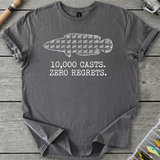 10,000 Casts Fishing T-Shirt