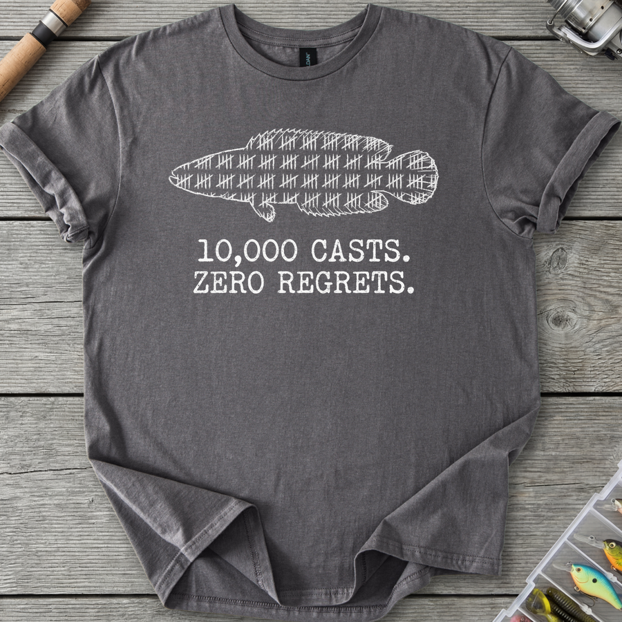 10,000 Casts Fishing T-Shirt