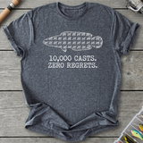 10,000 Casts Fishing T-Shirt