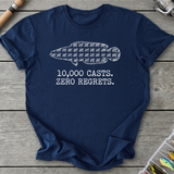 10,000 Casts Fishing T-Shirt