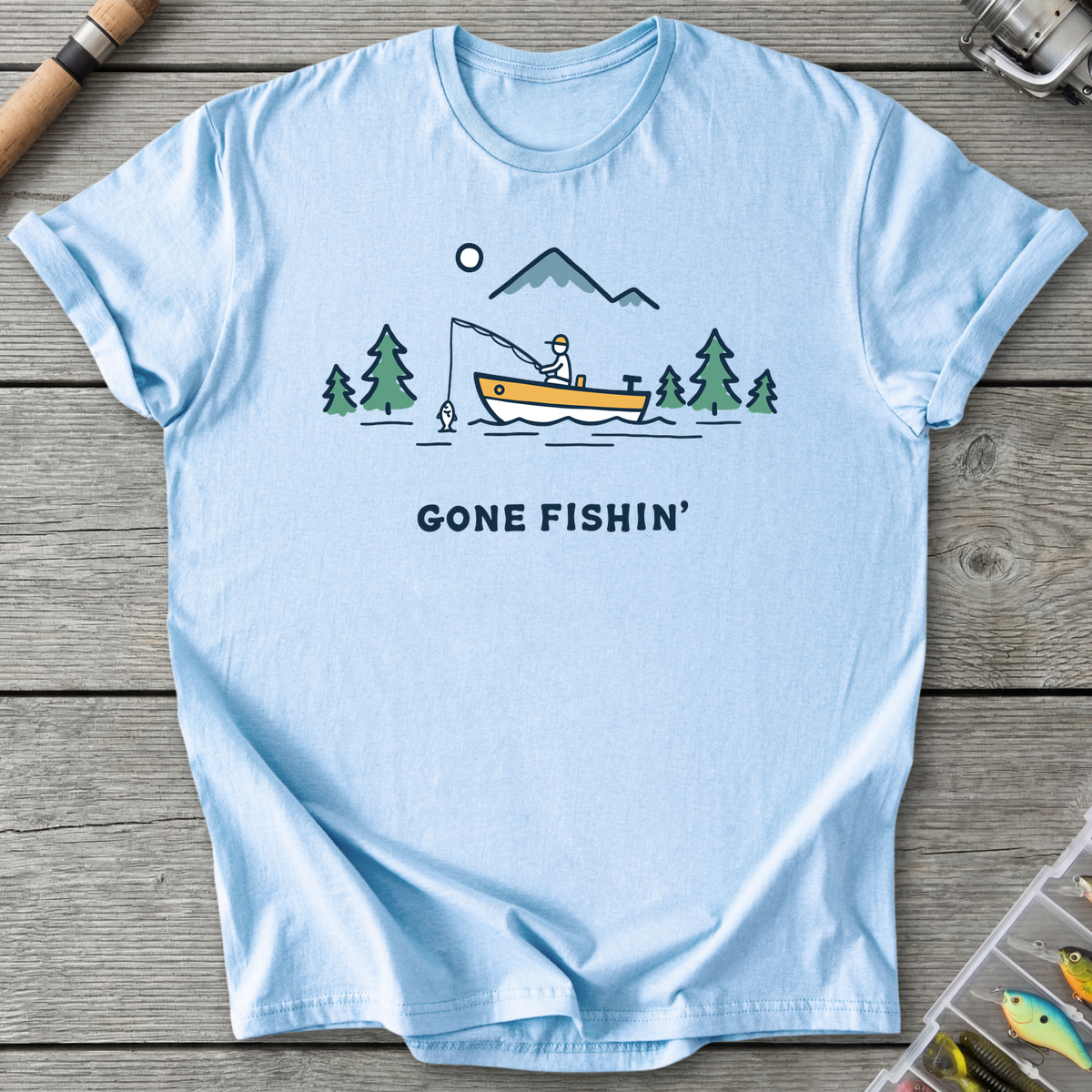 Gone Fishin' Minimalist T-Shirt