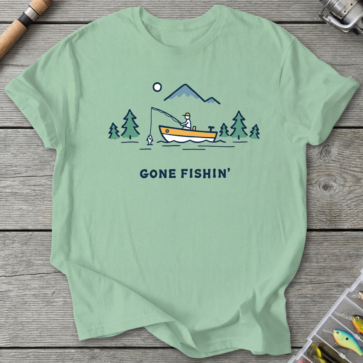 Gone Fishin' Minimalist T-Shirt