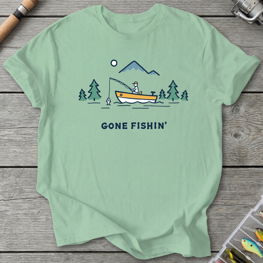Gone Fishin' Minimalist T-Shirt