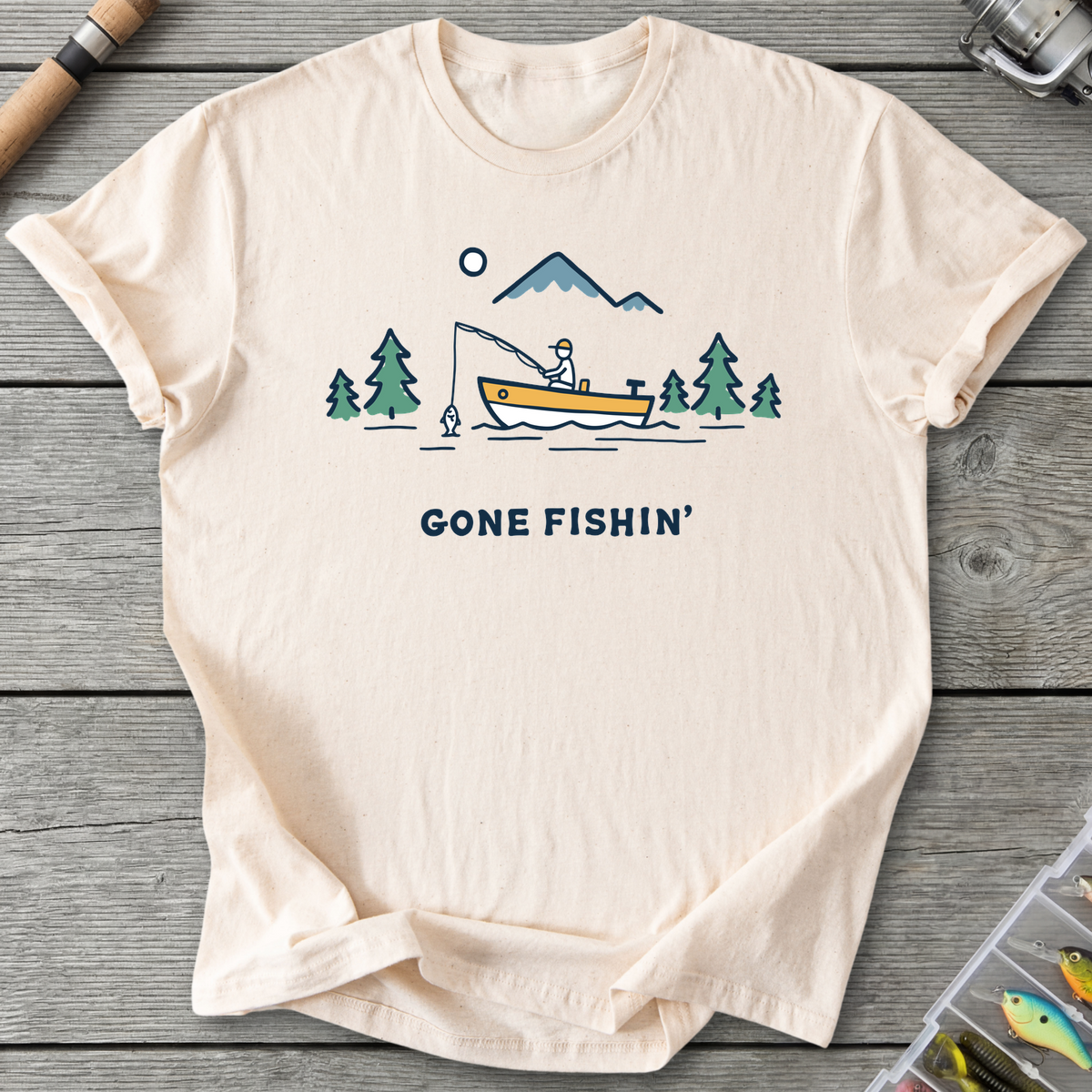 Gone Fishin' Minimalist T-Shirt