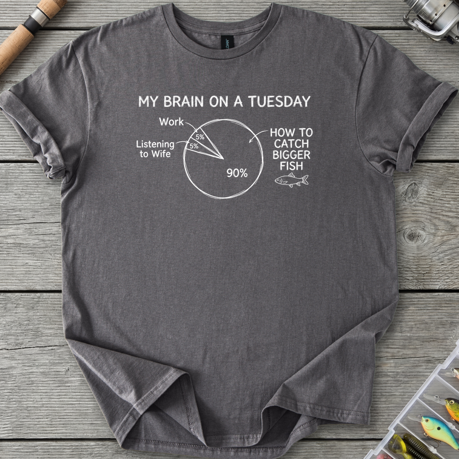 My Brain on a Tuesday Fishing T-Shirt