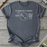 My Brain on a Tuesday Fishing T-Shirt