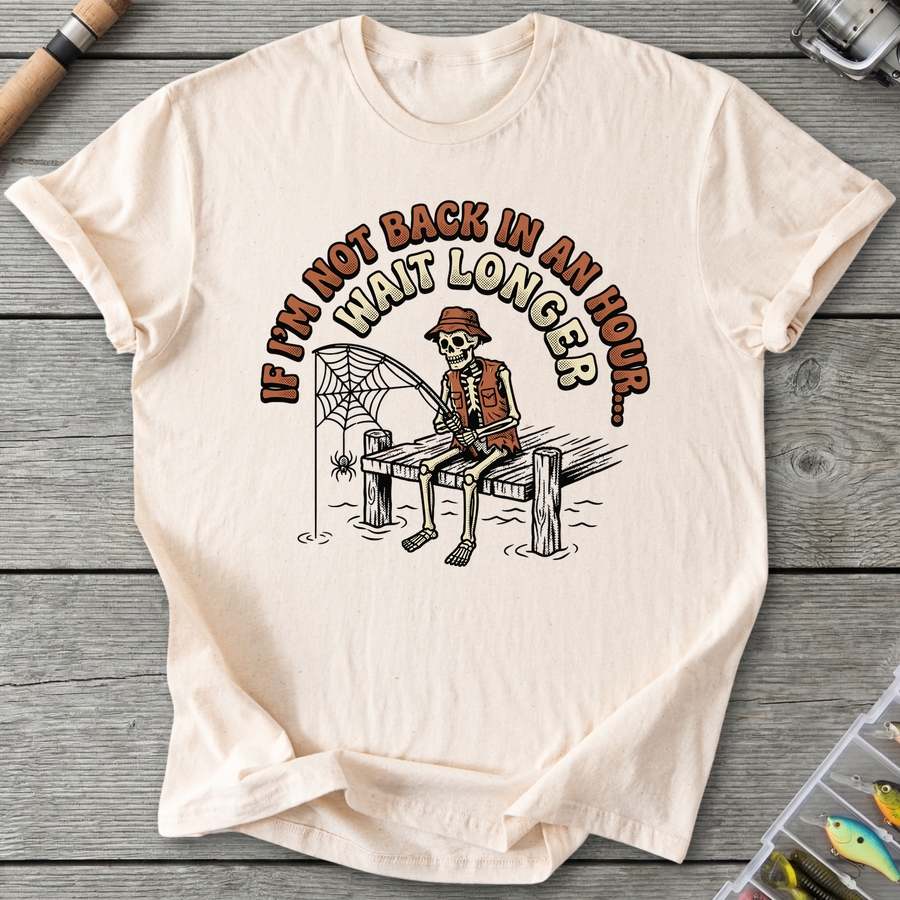 Skeleton Cowboy Fishing Humor T-Shirt