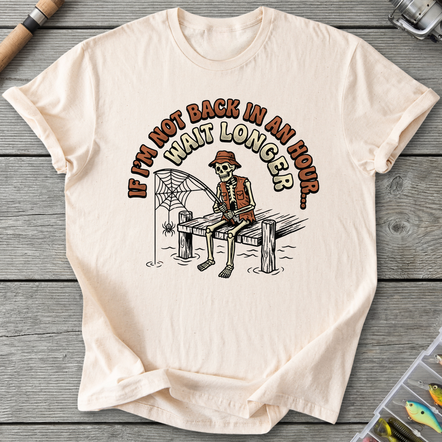 Skeleton Cowboy Fishing Humor T-Shirt