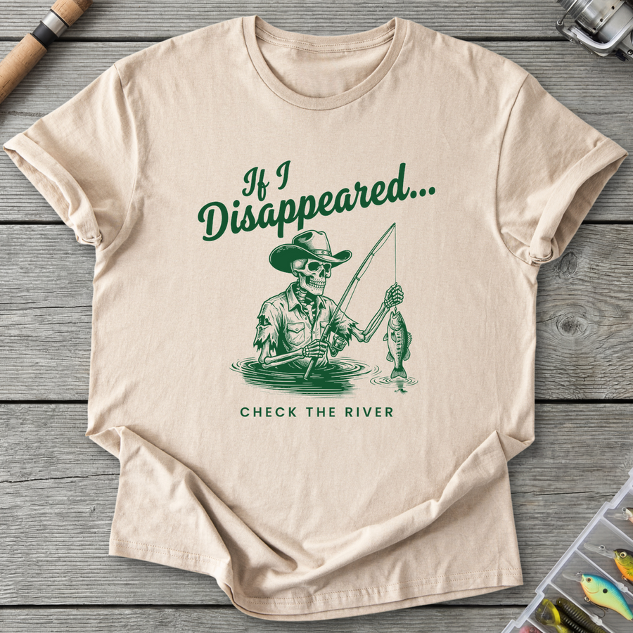 Skeleton Cowboy Fishing T-Shirt