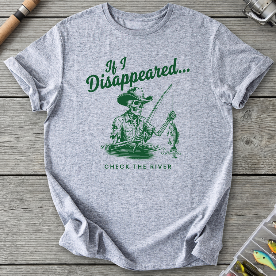 Skeleton Cowboy Fishing T-Shirt