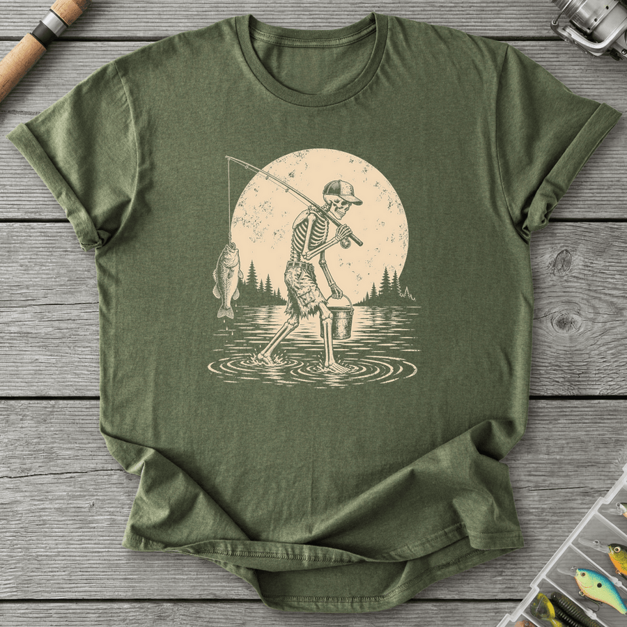 Skeleton Go Fishing T-Shirt